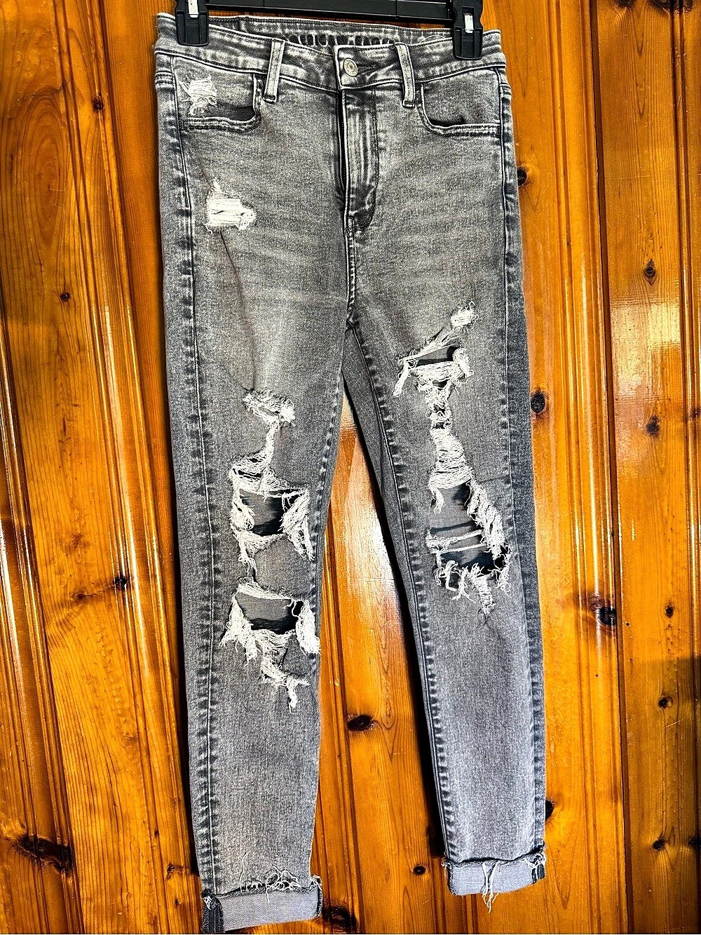 American Eagle Outfitters American Eagle NeXus High-Waisted Jegging Gray Jeans